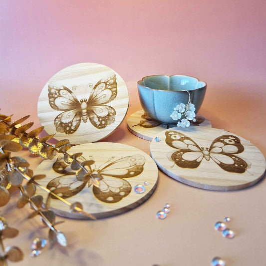 Suport pahare fluturi