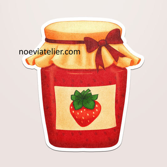 Stickere Individuale - Borcan Gem Capsune