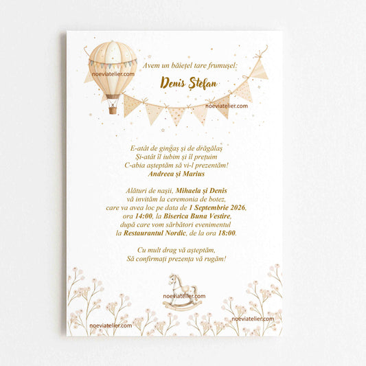 Invitatie Botez Calut - Format digital