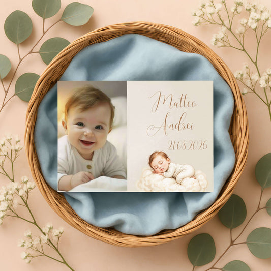 Magnet Botez Baiat Bebelus Dormind