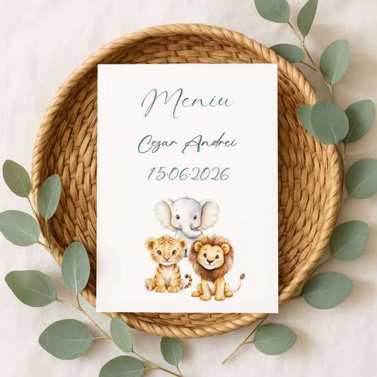 Meniu Botez Baiat Animalute