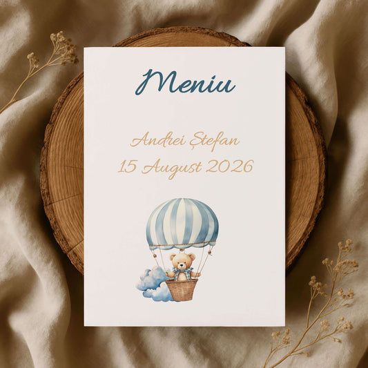 Meniu Botez Baiat Ursulet in Balon