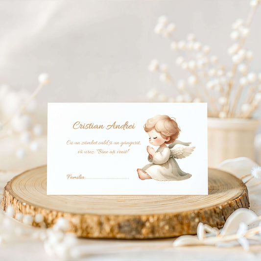 Plic de Bani Botez Baiat Ingeras Rugandu-se