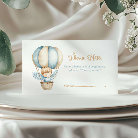Plic de Bani Botez Baiat Ingeras in Balon