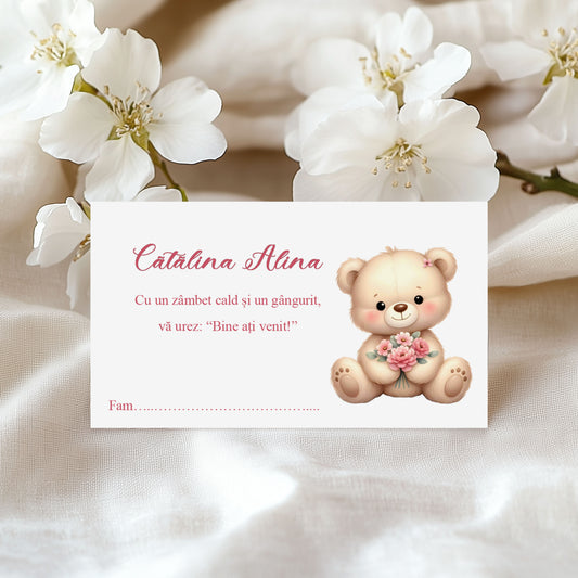 Plic de Bani Botez Fetita Ursulet