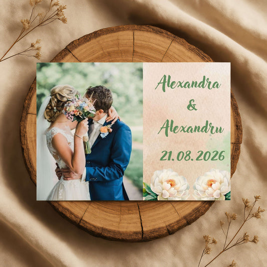 Magnet Nunta Flori Albe